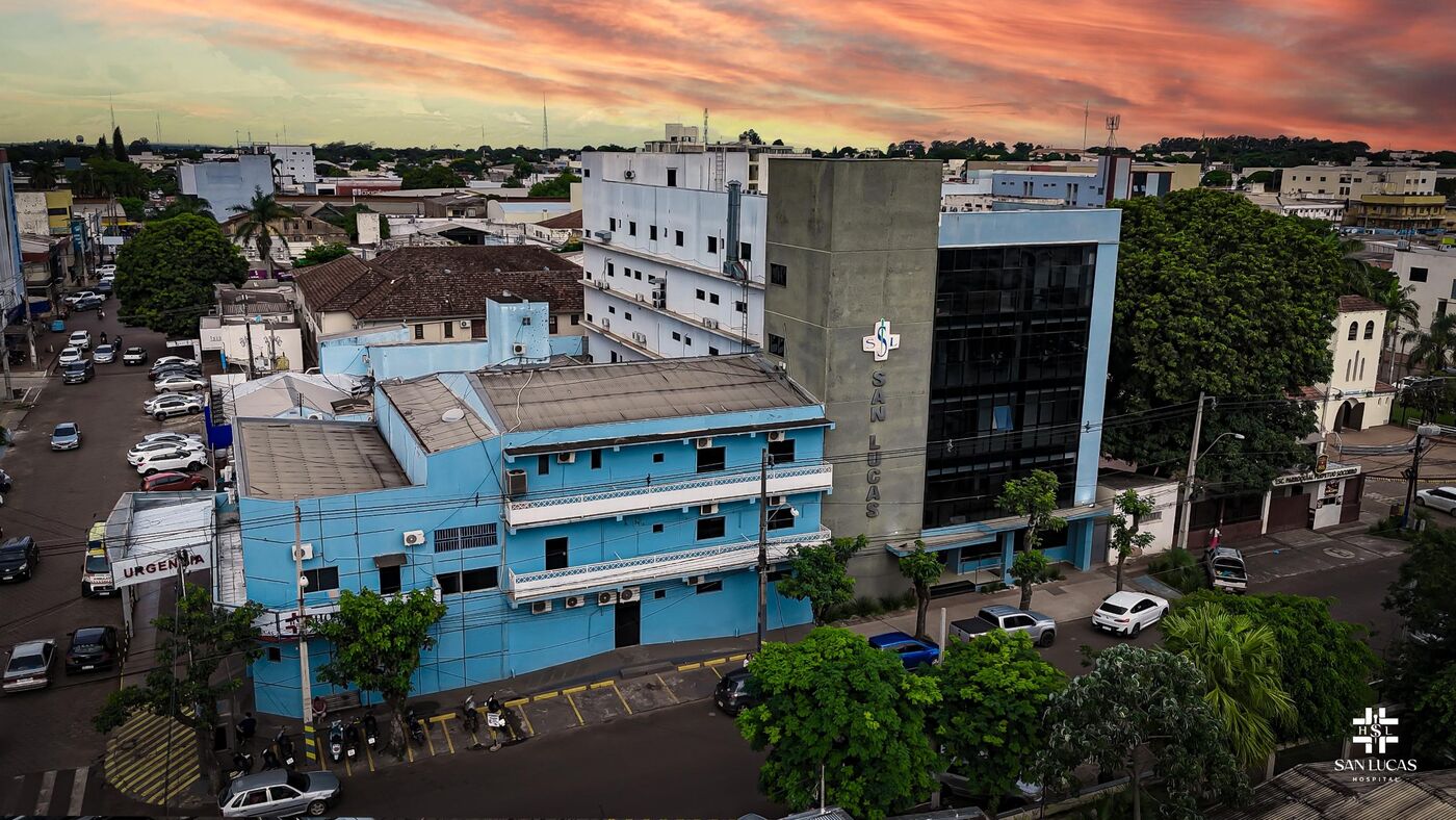 Vista aérea del Hospital San Lucas en Pedro Juan Caballero